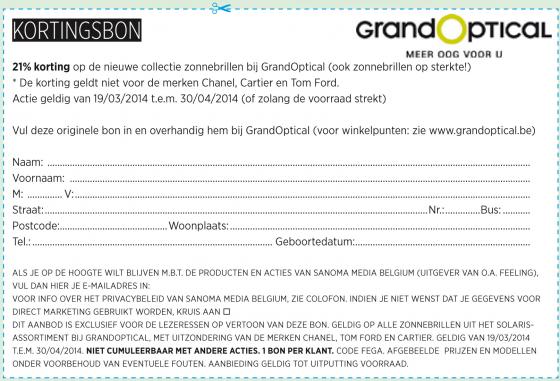 GrandOptical kortingsbon